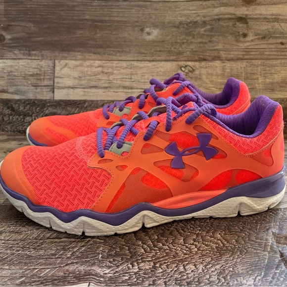 Under Armour Womens Micro G Monza Running Shoes Orange 1249946-819 Size 9.5 - Picture 1 of 8